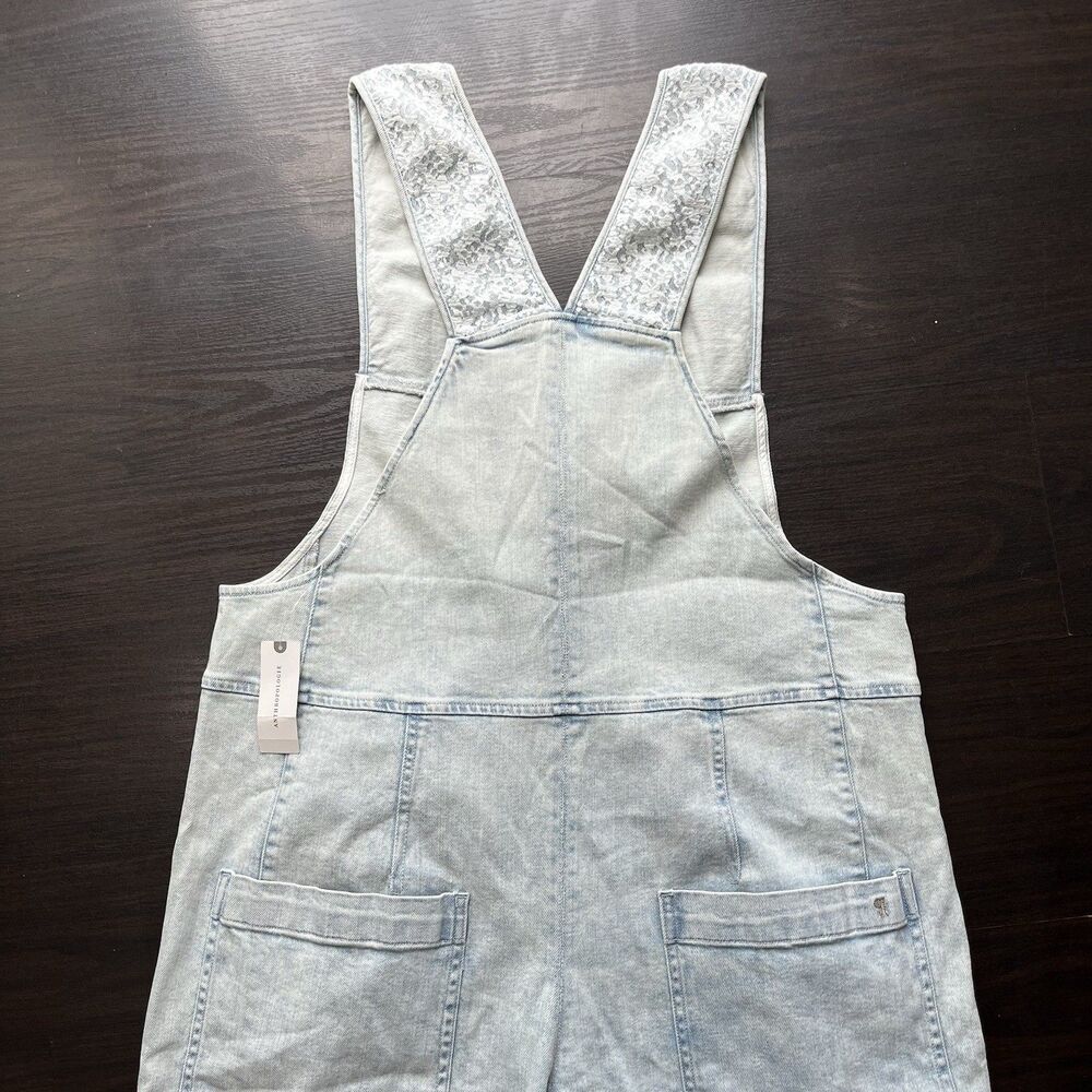 Pilcro Anthropologie Overalls Womens L Front Zip Wide Leg Jumpsuit Cropped Boho - Picture 8 of 16